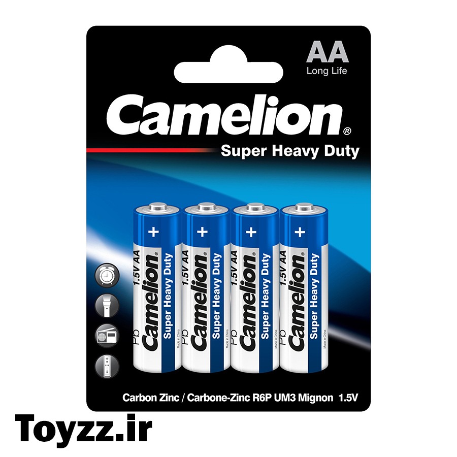 باتری قلمی سوپر انرژی کملیون ۴ عددی Camelion Super Heavy Duty