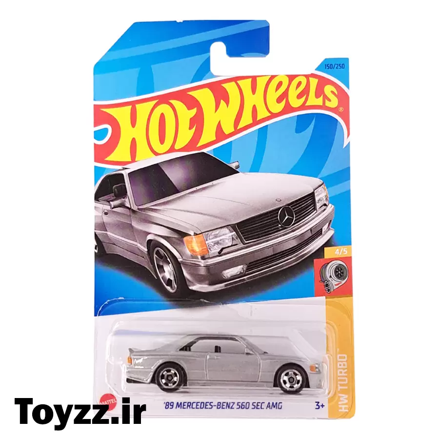 ماکت ماشین هات ویلز مدل مرسدس بنز 89 MERCEDES-BENZ 560 SEC AMG