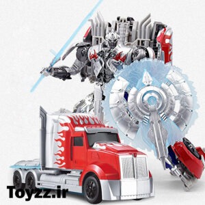 ماشین تبدیل شونده اورجینال ترانسفورمرز آپتیموس پرایم برند هاسبرو مدل Hasbro PLATINUM EDITION SILVER KNIGHT OPTIMUS PRIME