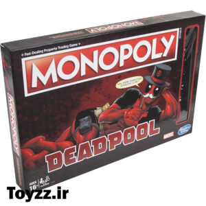 مونوپولی طرح ددپول هاسبرو گیمینگ مدل MONOPOLY MARVEL DEADPOOL EDITION کد E2033