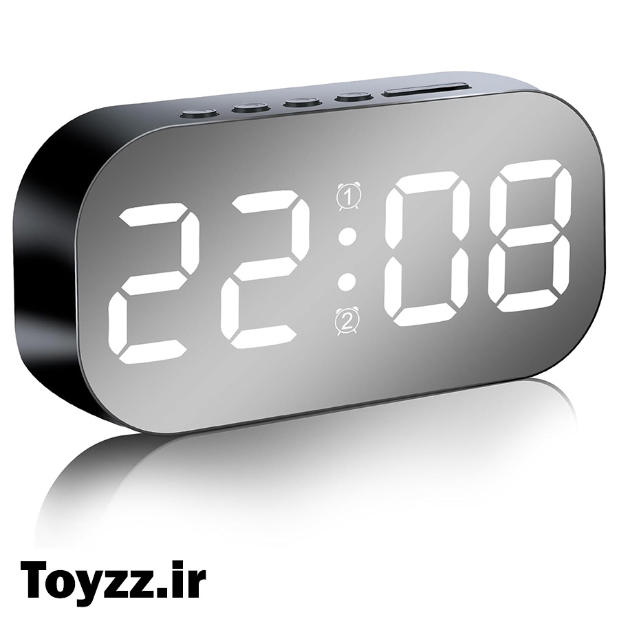 ساعت رومیزی دیجیتال مدل LED CLOCK دارای نمایش تاریخ دماسنج و دو زمان زنگ بیداری