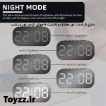 ساعت رومیزی دیجیتال مدل LED CLOCK دارای نمایش تاریخ دماسنج و دو زمان زنگ بیداری