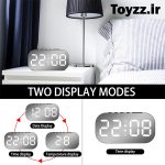 ساعت رومیزی دیجیتال مدل LED CLOCK دارای نمایش تاریخ دماسنج و دو زمان زنگ بیداری