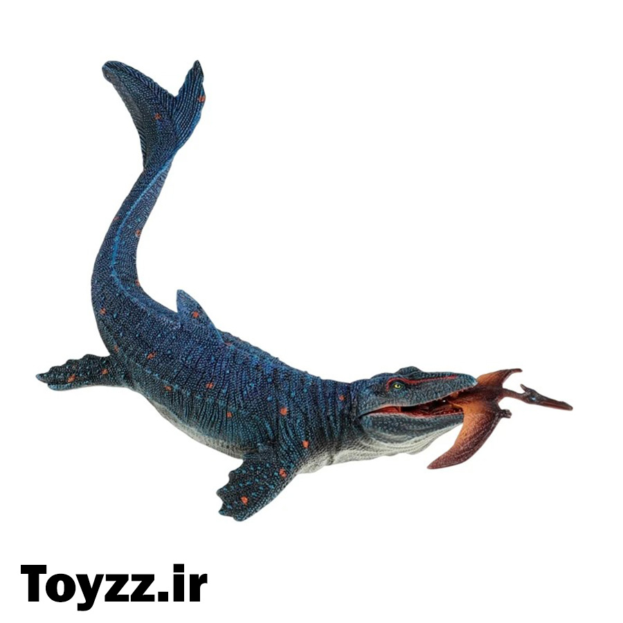 فیگور مدل دایناسور فک متحرک طرح Mosasaurus Hunting for Pterosaur مجموعه 2 عددی