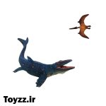 فیگور مدل دایناسور فک متحرک طرح Mosasaurus Hunting for Pterosaur مجموعه 2 عددی