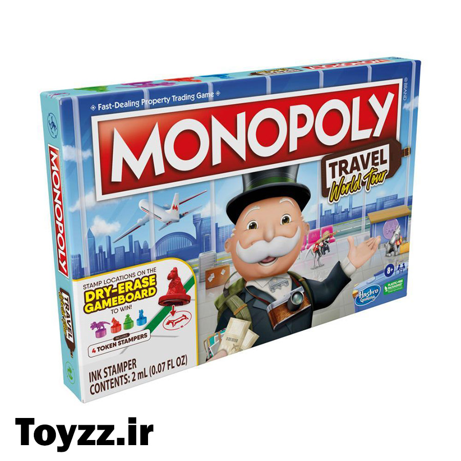 مونوپولی تراول هاسبرو مدل MONOPOLY TRAVEL WORLD TOUR