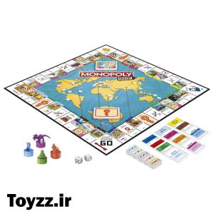 مونوپولی تراول هاسبرو مدل MONOPOLY TRAVEL WORLD TOUR
