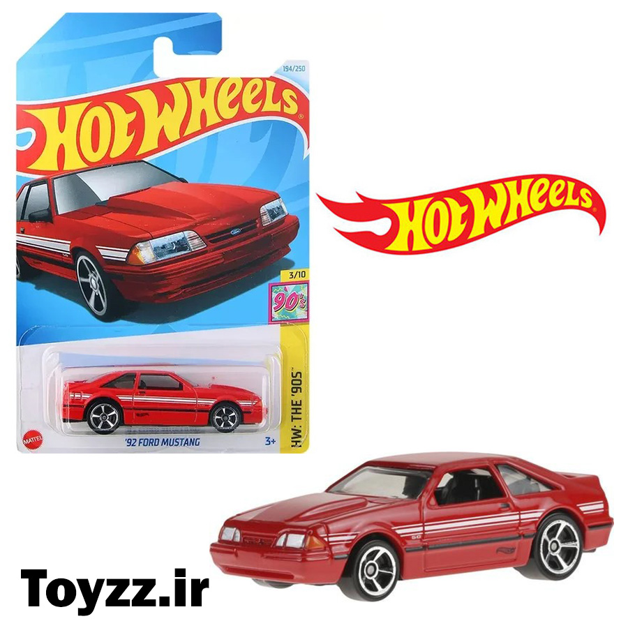 ماکت ماشین هات ویلز مدل فورد موستانگ 92 FORD MUSTANG
