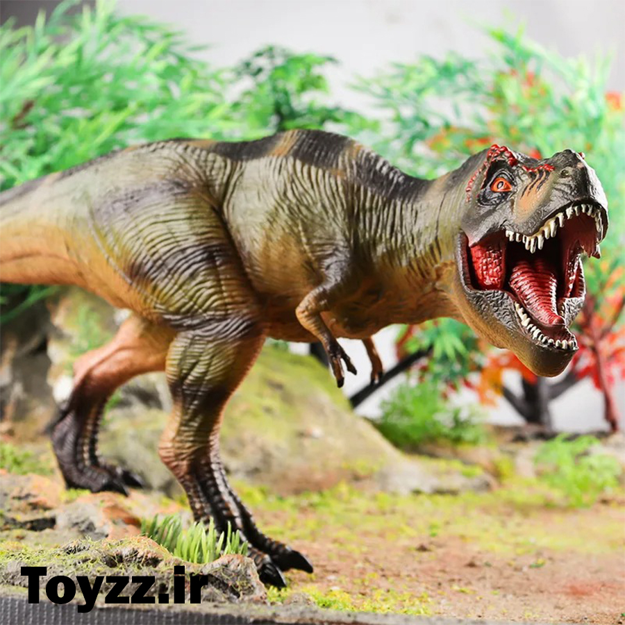 فیگور دایناسور فک متحرک طرح Tyrannosaurus طول 31 سانتی متر