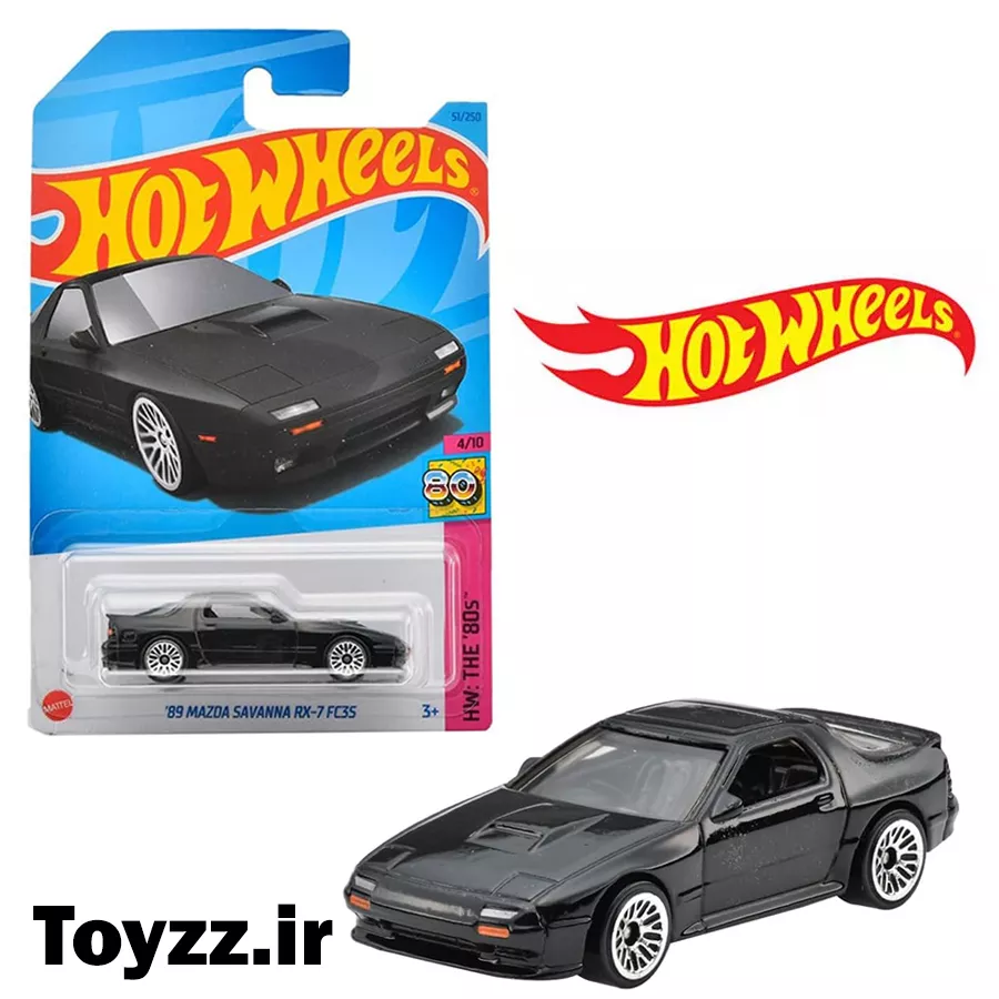 ماکت ماشین هات ویلز مدل مزدا 89 MAZDA SAVANNA RX-7 FC35 سری THE 80S