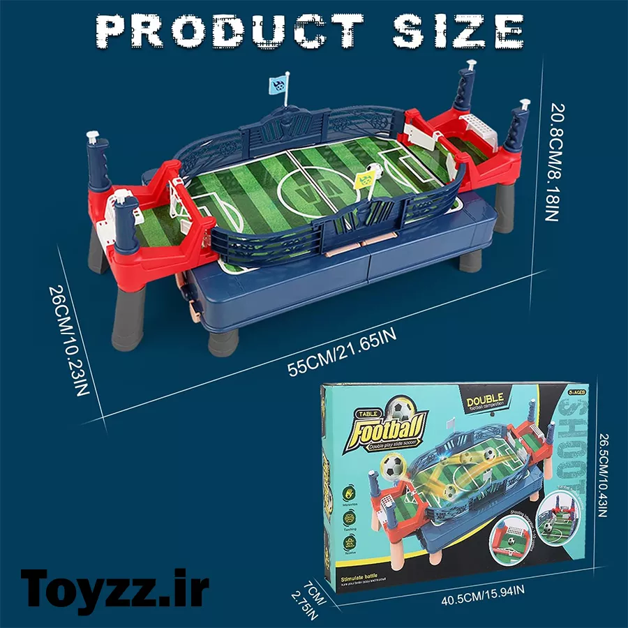 فوتبال دستی چمدانی مدل DOUBLE TABLE FOOTBALL
