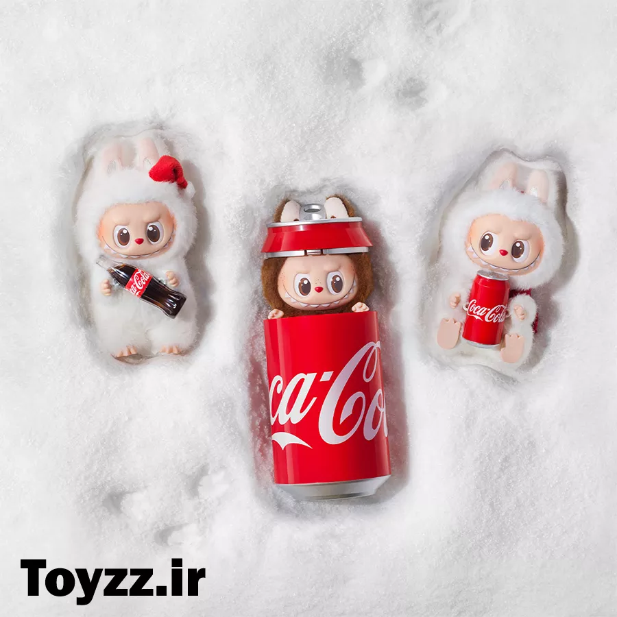 عروسک شانسی لبوبو کوکاکولا مدل POP MART LABUBU THE MONSTERS COCA-COLA