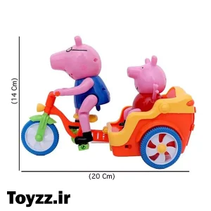 اسباب بازی موزیکال و چراغدار طرح  سه چرخه پپا خوکه مدل Daddy Pigs Tricycle