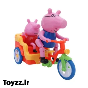اسباب بازی موزیکال و چراغدار طرح  سه چرخه پپا خوکه مدل Daddy Pigs Tricycle