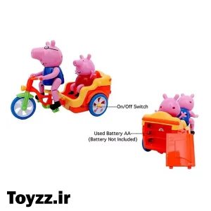 اسباب بازی موزیکال و چراغدار طرح  سه چرخه پپا خوکه مدل Daddy Pigs Tricycle