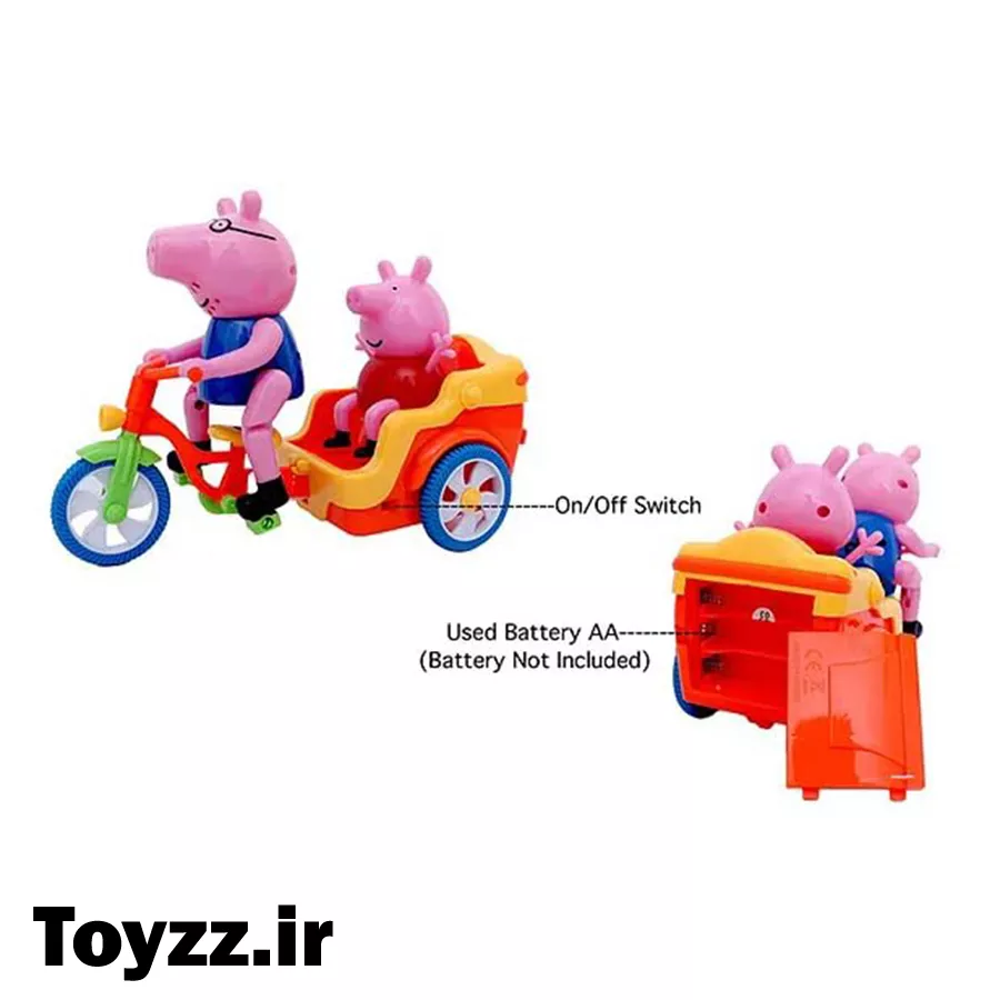 اسباب بازی موزیکال و چراغدار طرح سه چرخه پپا خوکه مدل Daddy Pigs Tricycle 5 اسباب بازی موزیکال و چراغدار طرح سه چرخه پپا خوکه مدل Daddy Pigs Tricycle