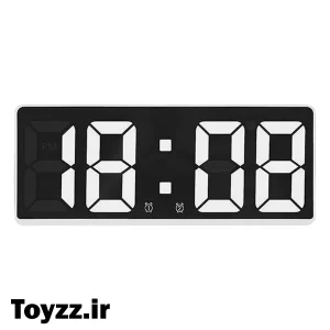 ساعت رومیزی دیجیتال مدل LED DIGITAL CLOCK  دارای سنسور صدا نمایش تاریخ دماسنج و دو زمان زنگ بیداری