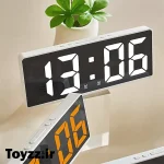 ساعت رومیزی دیجیتال مدل LED DIGITAL CLOCK دارای سنسور صدا نمایش تاریخ دماسنج و دو زمان زنگ بیداری