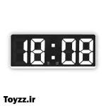ساعت رومیزی دیجیتال مدل LED DIGITAL CLOCK دارای سنسور صدا نمایش تاریخ دماسنج و دو زمان زنگ بیداری