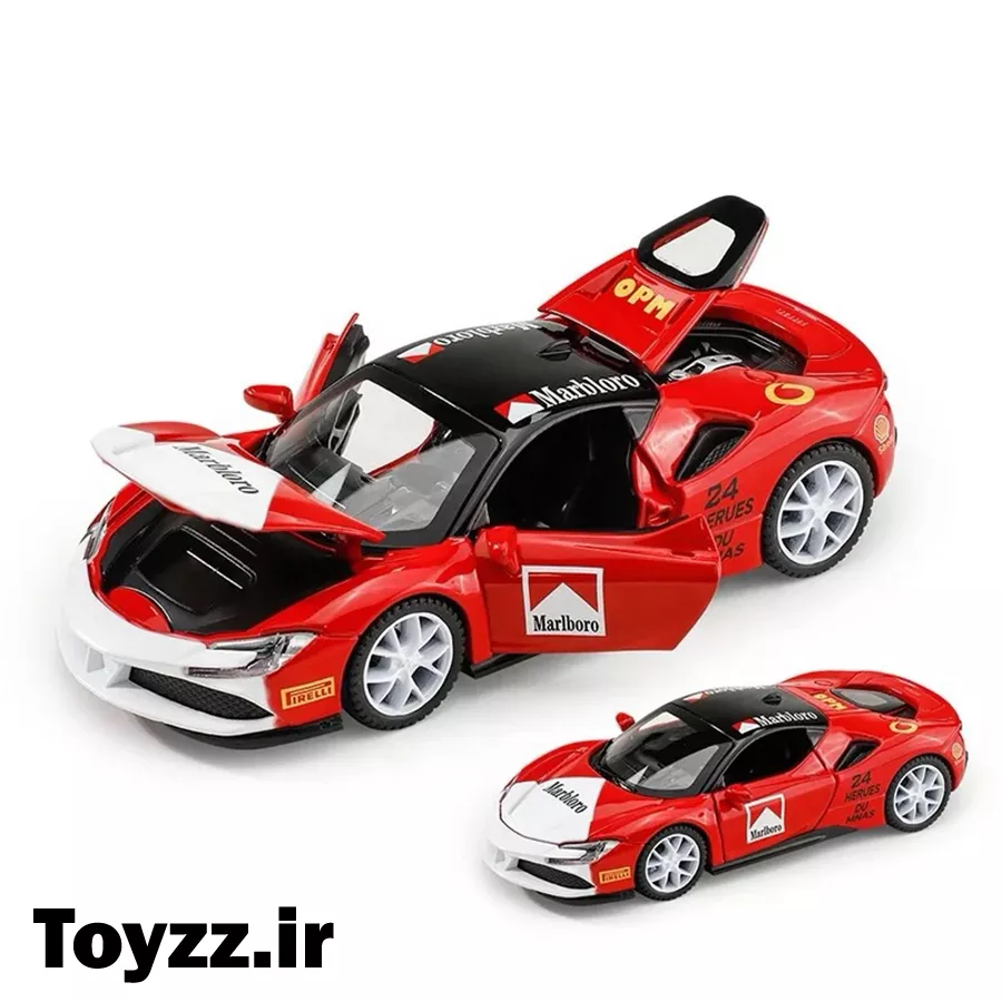 ماکت ماشین فلزی طرح فراری مدل ferrari SF90 marlboro livery