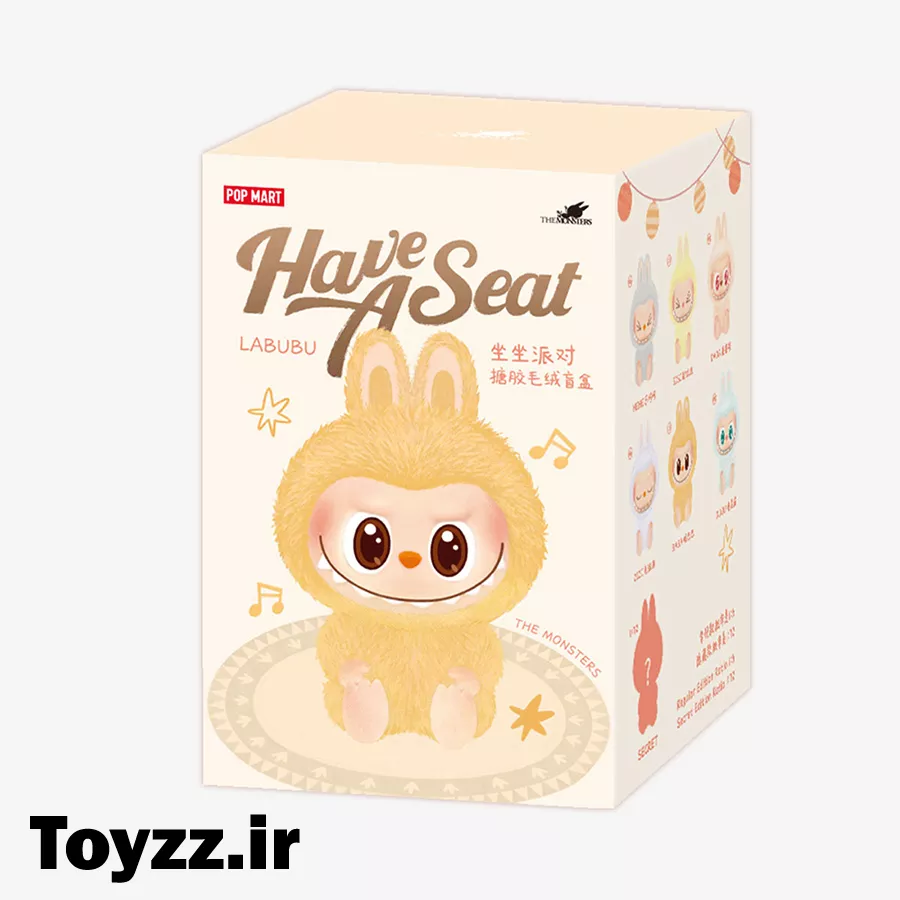 عروسک شانسی لبوبو اورجینال مدل POP MART LABUBU Have A Seat