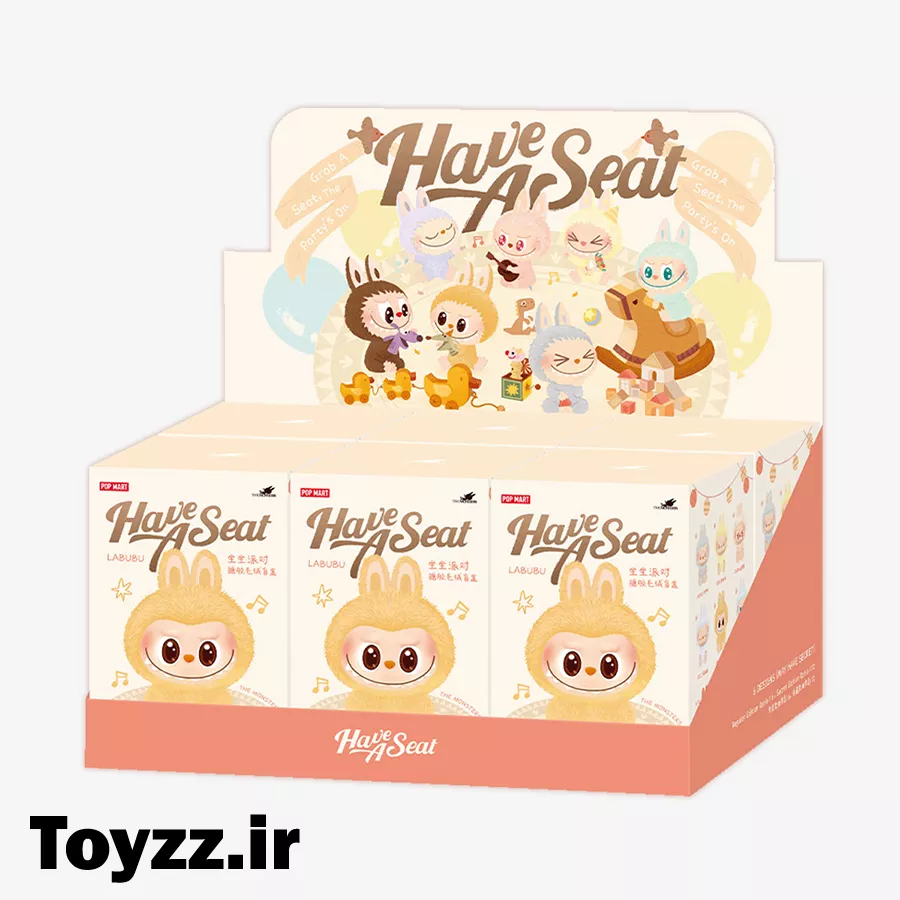 عروسک شانسی لبوبو اورجینال مدل POP MART LABUBU Have A Seat