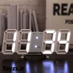 ساعت دیواری و رومیزی سه بعدی 3D LED Clock دارای زنگ بیداری تاریخ و دمای محیط