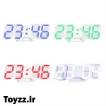 ساعت دیواری و رومیزی سه بعدی 3D LED Clock دارای زنگ بیداری تاریخ و دمای محیط