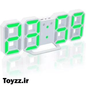 ساعت دیواری و رومیزی سه بعدی 3D LED Clock دارای زنگ بیداری تاریخ و دمای محیط