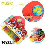 اسباب بازی پیانو اموزش زبان موزیکال و چراغدار برند Five Star مدل LEARNING FUN PHONICS PIANO