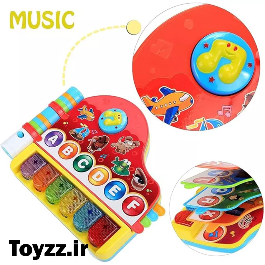 اسباب بازی پیانو اموزش زبان موزیکال و چراغدار برند Five Star مدل LEARNING FUN PHONICS PIANO 5 اسباب بازی پیانو اموزش زبان موزیکال و چراغدار برند Five Star مدل LEARNING FUN PHONICS PIANO