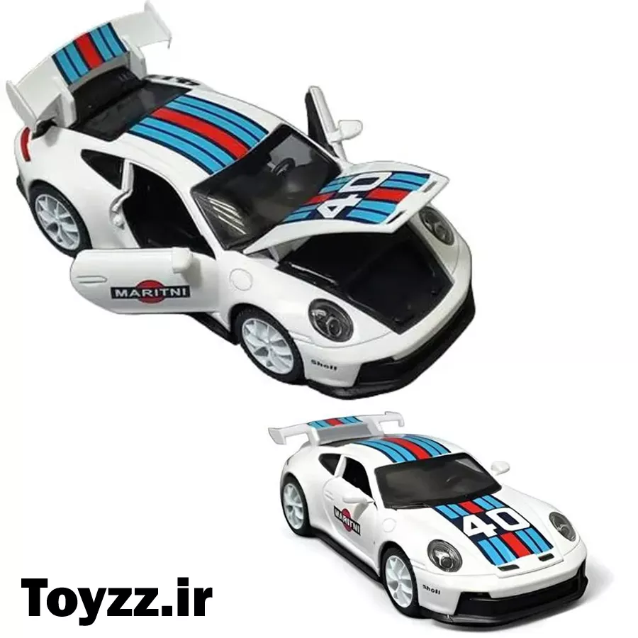 ماکت ماشین فلزی طرح پورشه 911 مدل porsche 911 GT3 RS martini racing livery