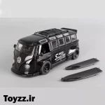 ماکت ماشین فلزی طرح فولکس واگن مدل Volkswagen Bus Transporter مشکی