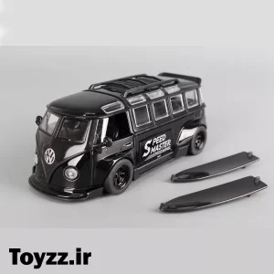 ماکت ماشین فلزی طرح فولکس واگن مدل Volkswagen Bus Transporter مشکی