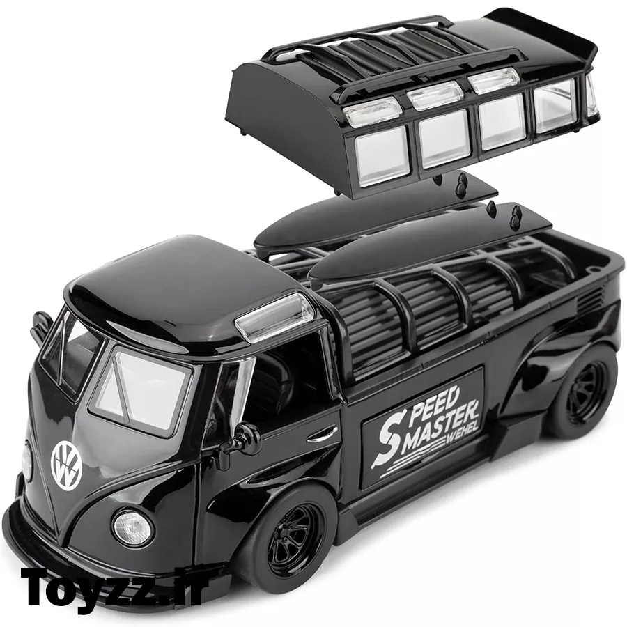 ماکت ماشین فلزی طرح فولکس واگن مدل Volkswagen Bus Transporter مشکی