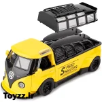 ماکت ماشین فلزی طرح فولکس واگن مدل Volkswagen Bus Transporter زرد