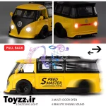 ماکت ماشین فلزی طرح فولکس واگن مدل Volkswagen Bus Transporter زرد