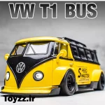 ماکت ماشین فلزی طرح فولکس واگن مدل Volkswagen Bus Transporter زرد