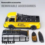 ماکت ماشین فلزی طرح فولکس واگن مدل Volkswagen Bus Transporter زرد