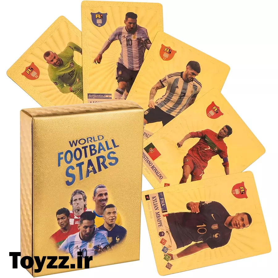 کارت های فوتبالی جام جهانی world football stars طلایی