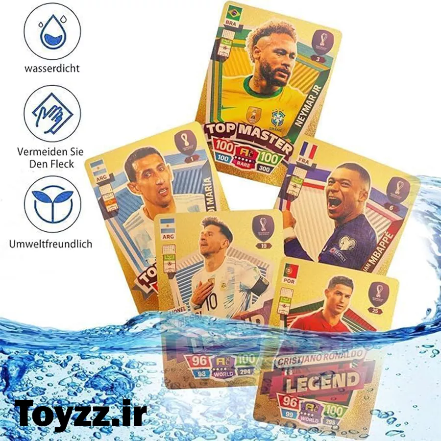 کارت های فوتبالی جام جهانی world football stars طلایی