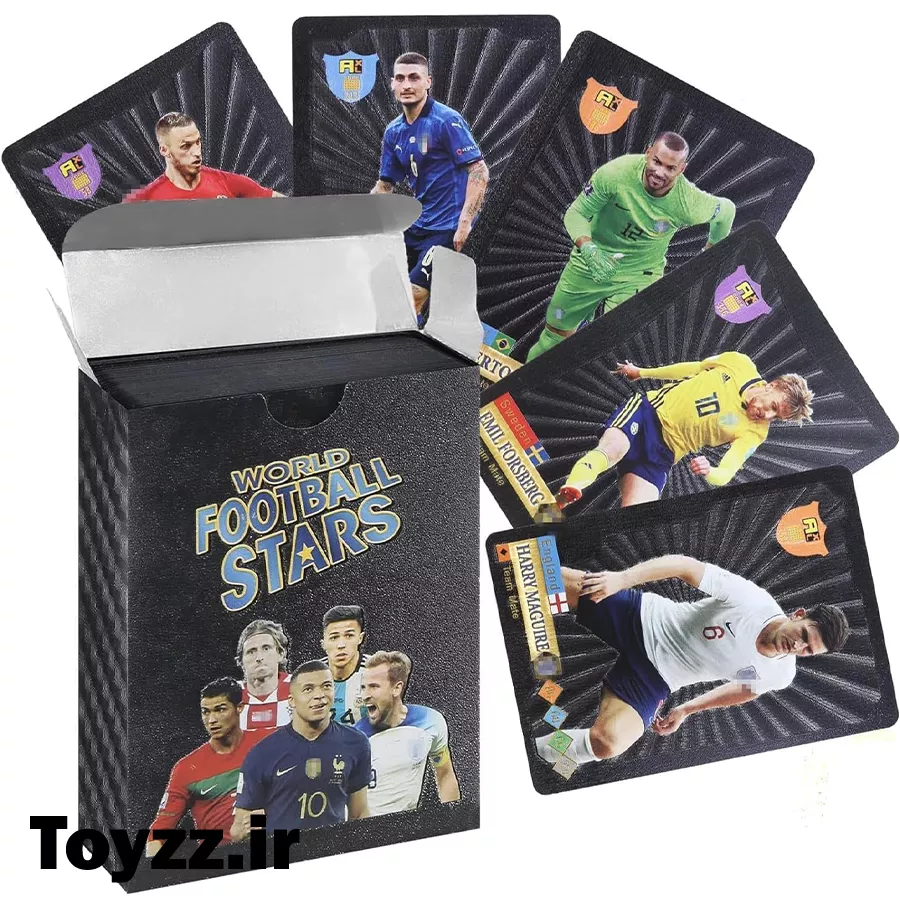 کارت های فوتبالی جام جهانی world football stars مشکی