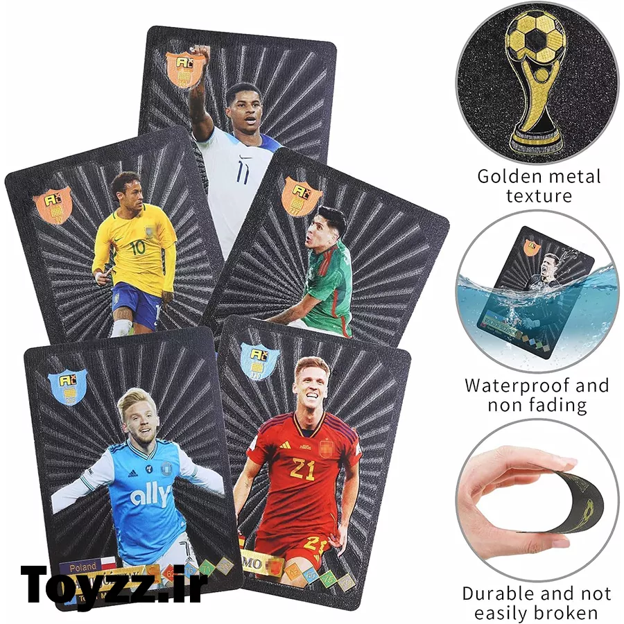 کارت های فوتبالی جام جهانی world football stars مشکی