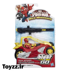 ماشین بازی هاسبرو طرح مردعنکبوتی مدل Iron Spider Ultimate Web Warriors