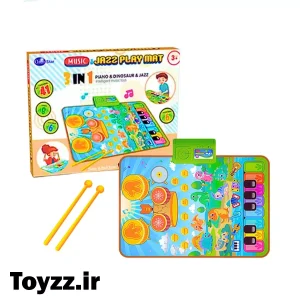 بازی آموزشی مدل سفره 3 در 1 دارای پیانو و درام طرح دایناسور