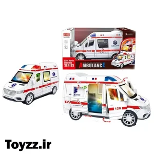 اسباب بازی ماشین آمبولانس موزیکال و چراغدار کد 62925