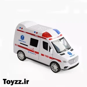 اسباب بازی ماشین آمبولانس موزیکال و چراغدار کد 62925