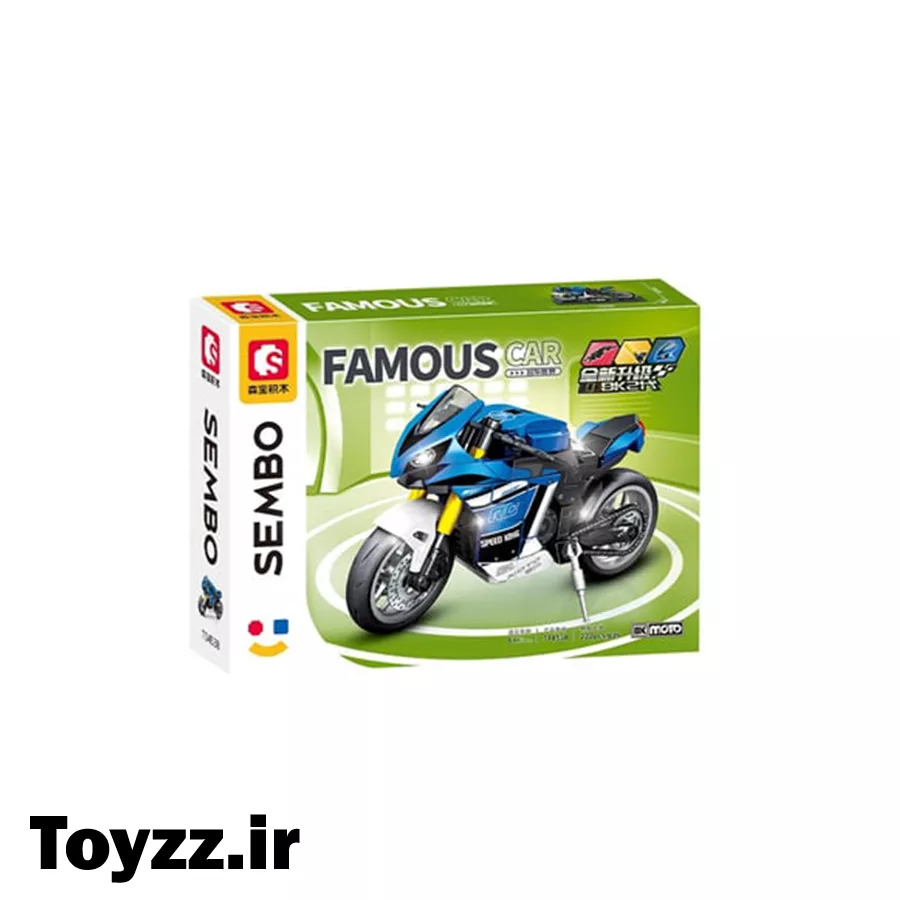 ساختنی لگو موتور برند سمبو بلاک مدل SEMBO BLOCK FAMOUS CAR 714538