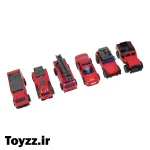 ست ماشین بازی آتش نشانی بسته 6 عددی کدKX12-6