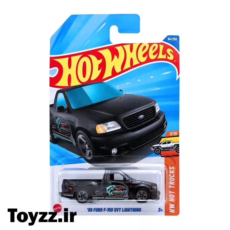 ماکت ماشین هات ویلز مدل 99 FORD F 150 SVT LIGHTNING سری HW HOT TRUCKS